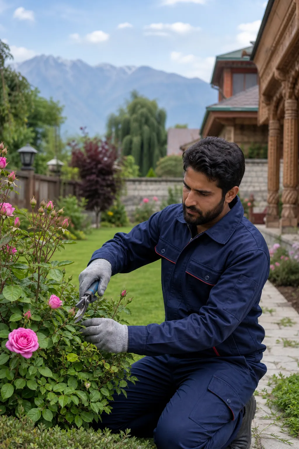 Garden care service for homes in Kashmir
