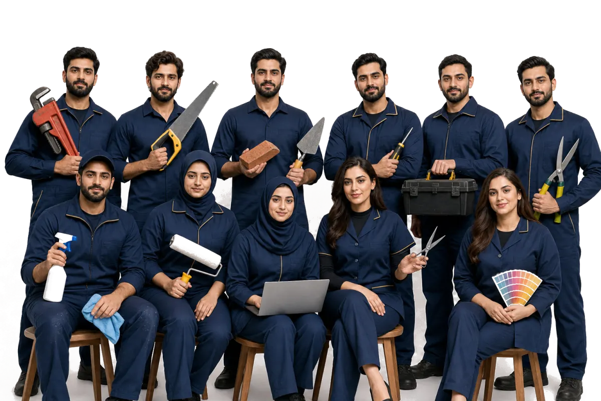 Panun Kaergar home-service professionals across Kashmir, ready for the job