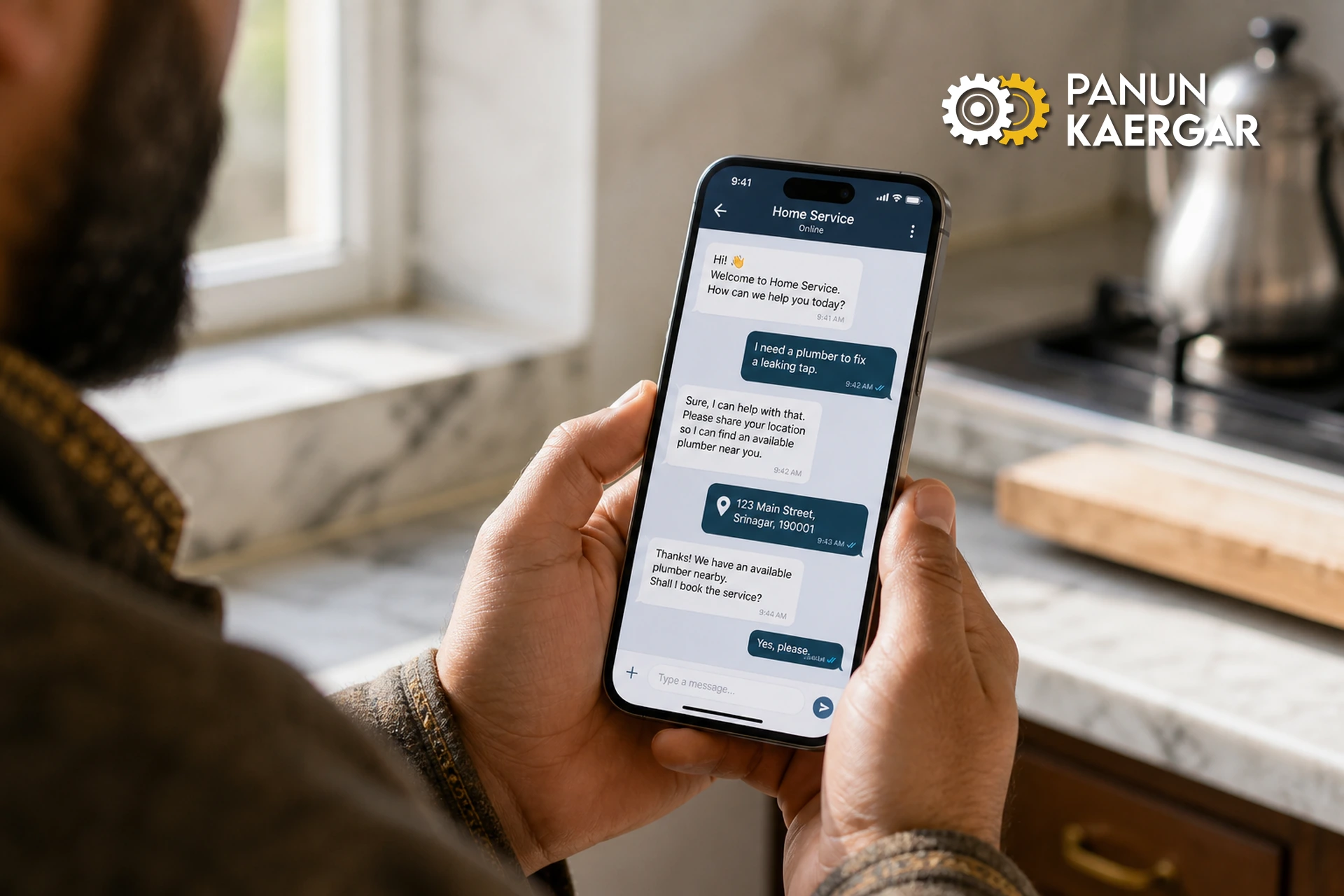 Following a Panun Kaergar booking in the customer app