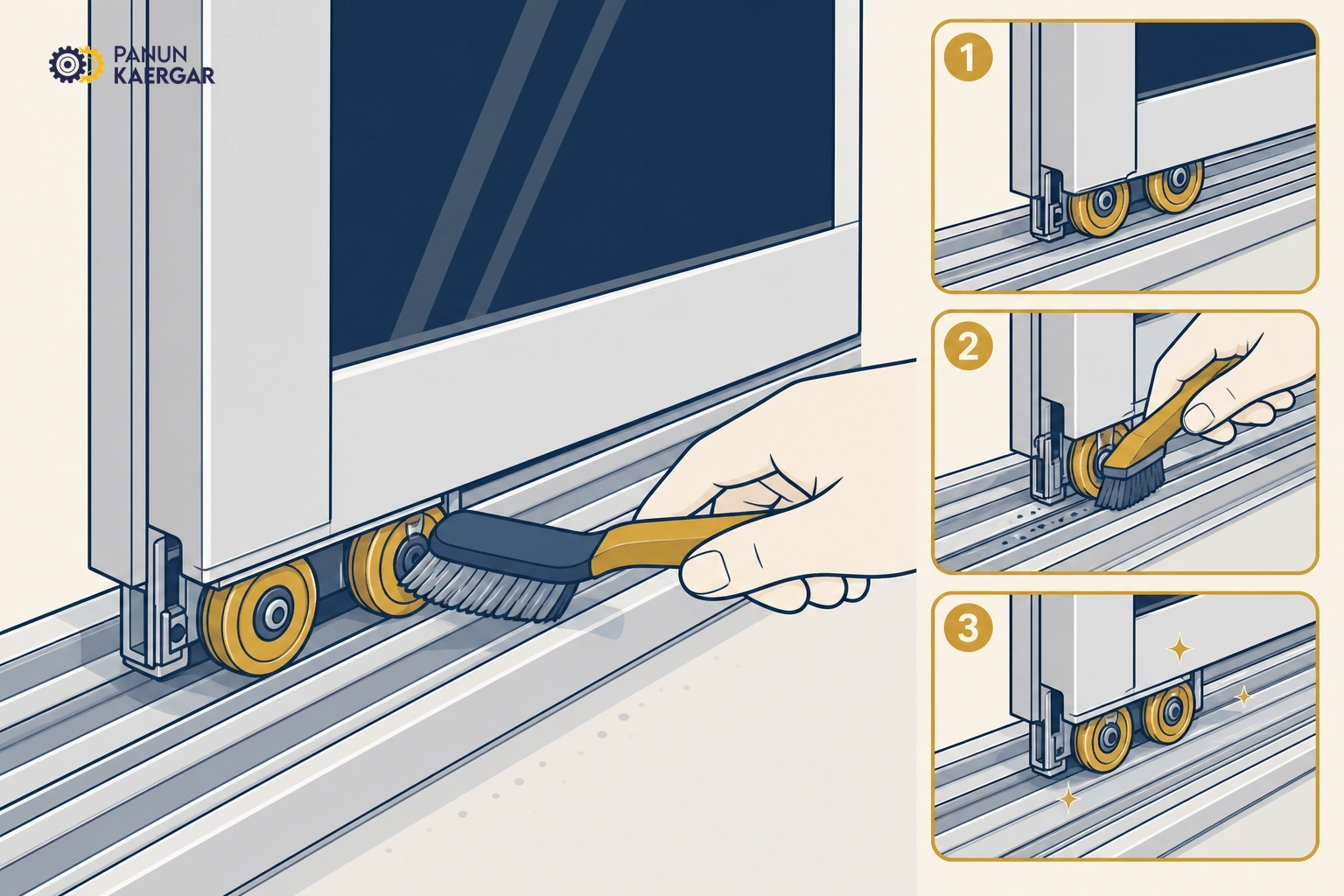 Clear weep holes — Find small drainage openings and clear them gently without enlarging