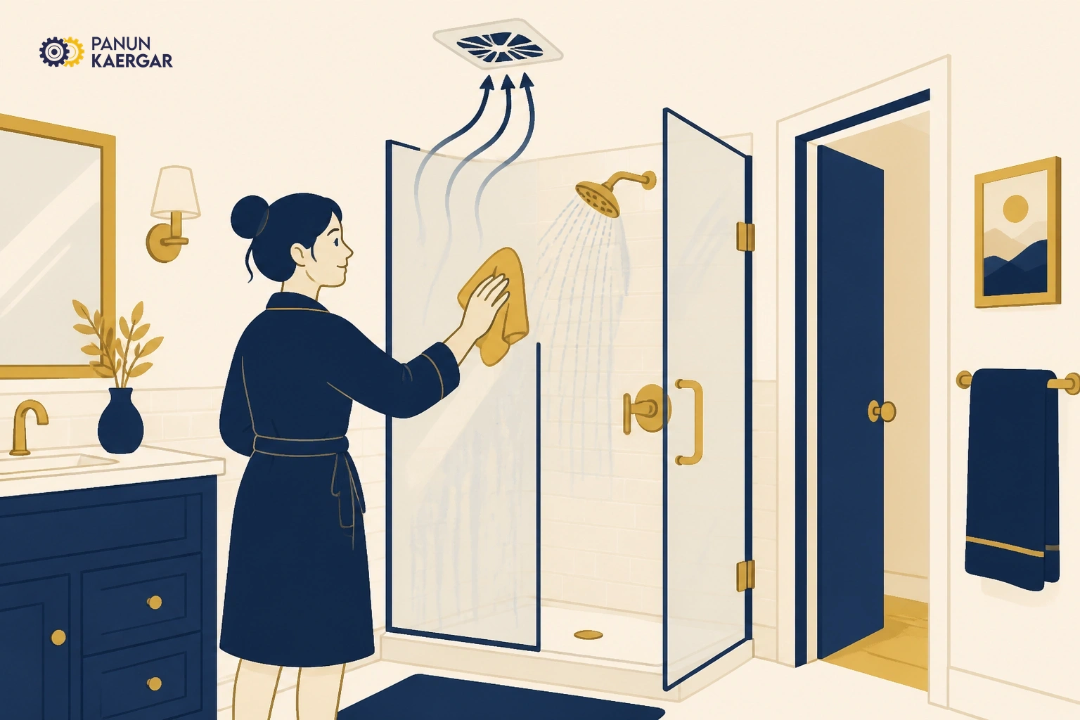 Dry and ventilate — Run the fan, wipe glass, and leave the door ajar when safe