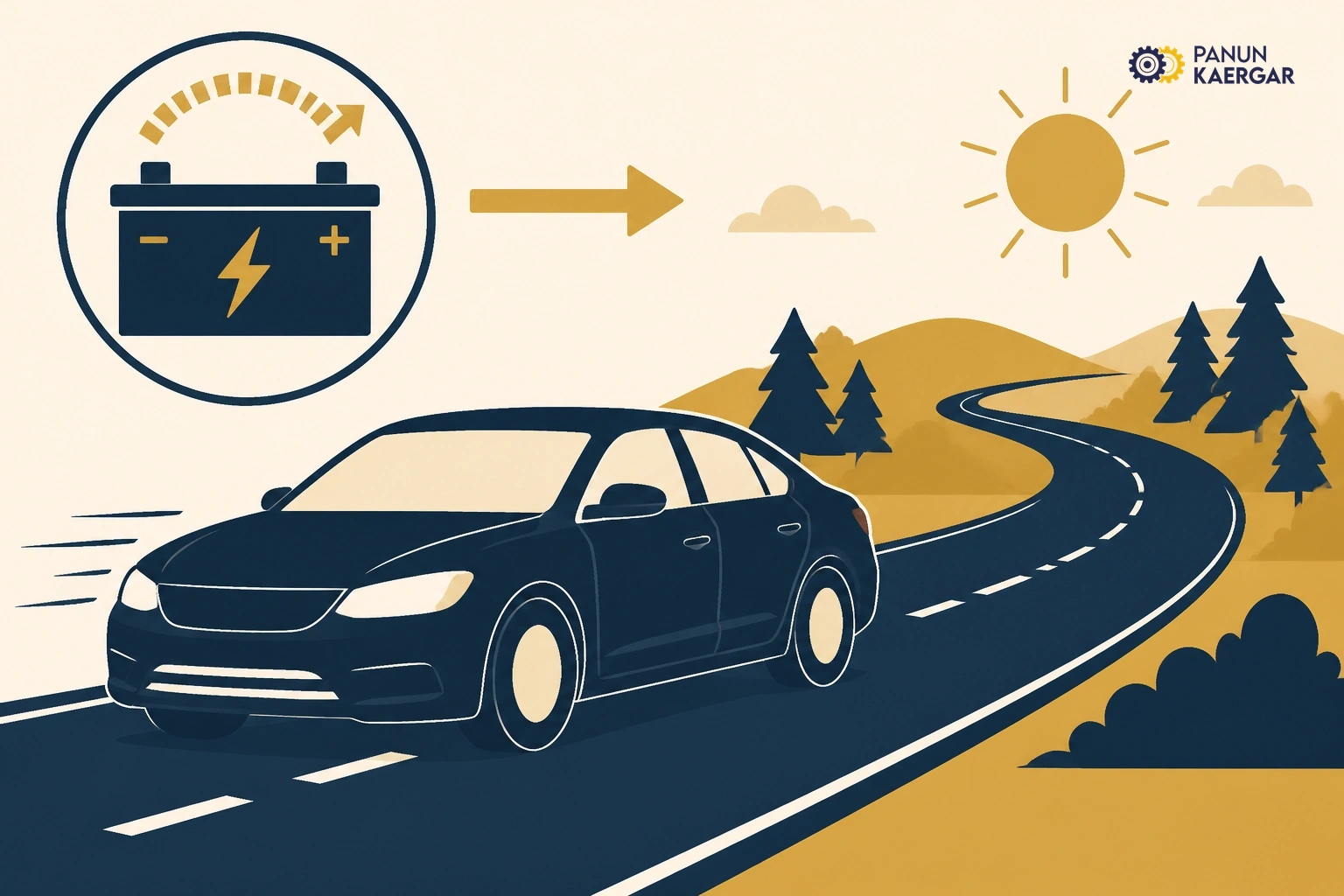 Drive long enough to recharge — Short idling may not restore charge; a test is still wise