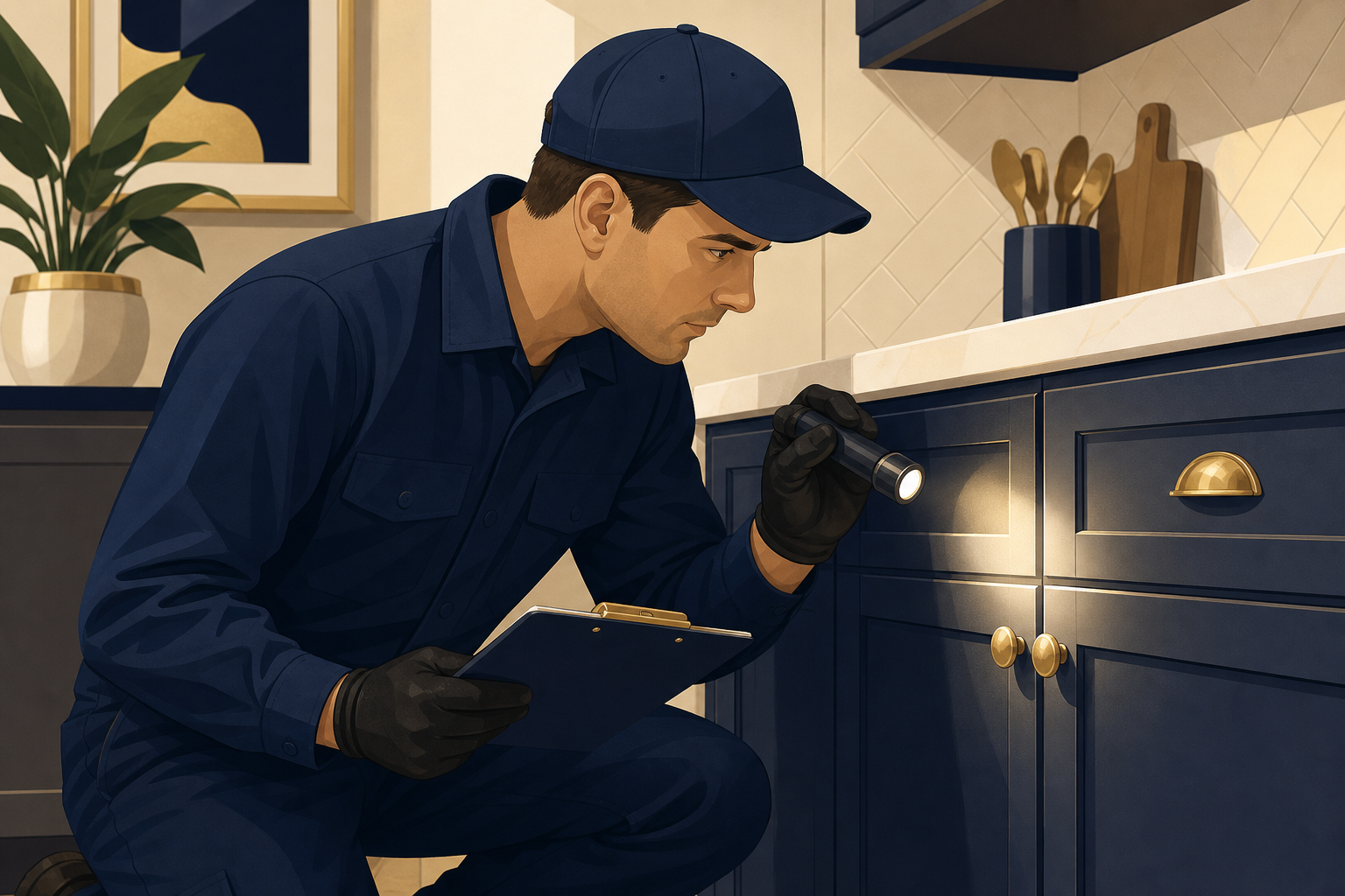 Book a targeted inspection for cockroach activity