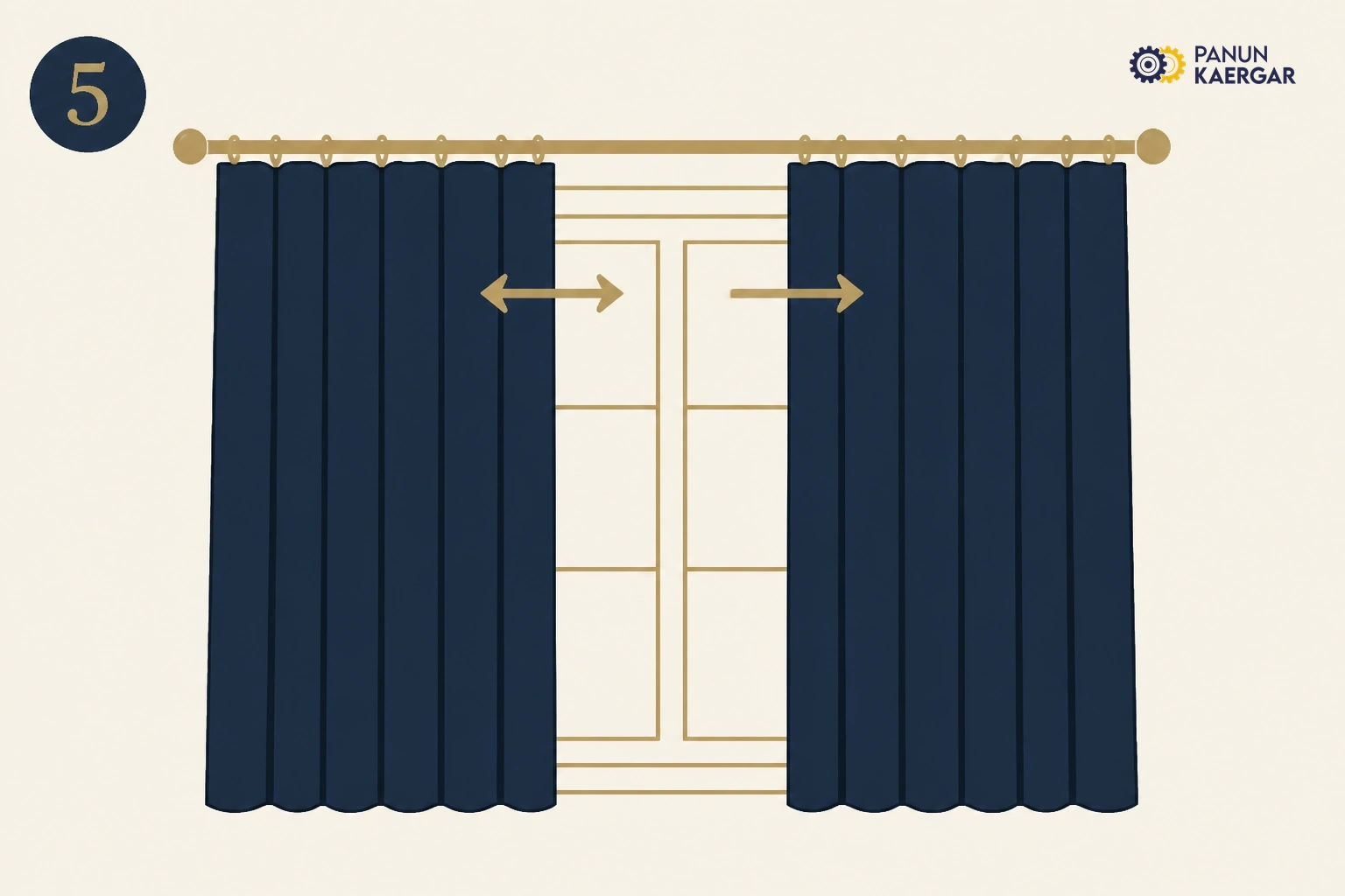 Rehang evenly — Open and close from the middle where possible to reduce side strain