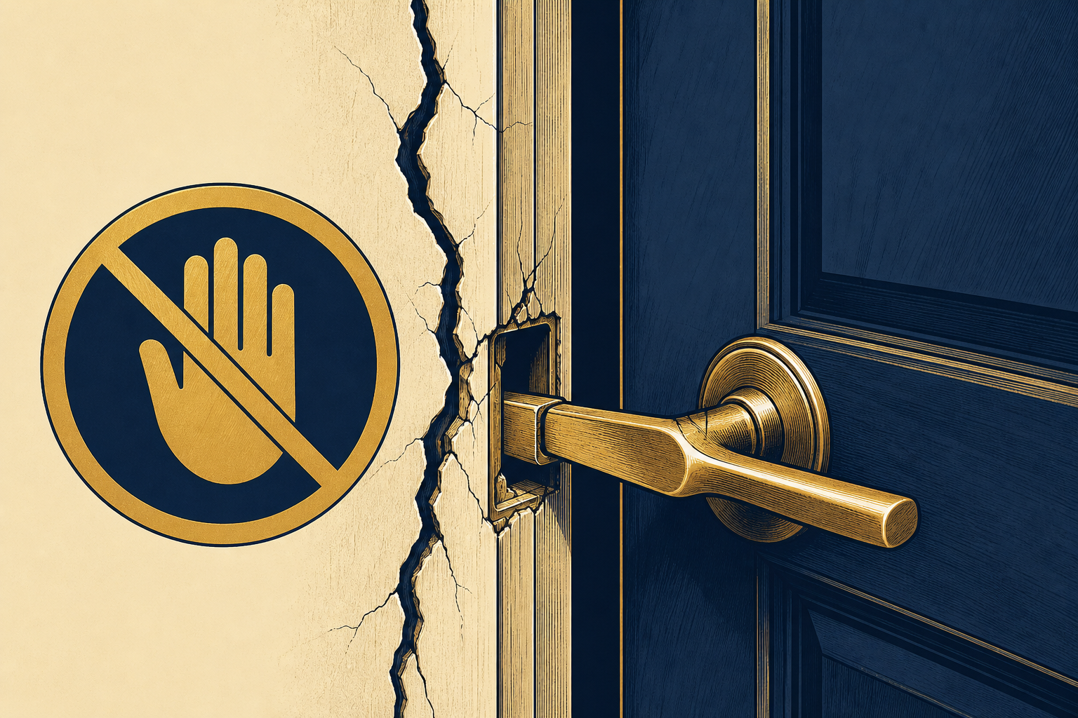 Unsafe shortcut to avoid when dealing with sticking door