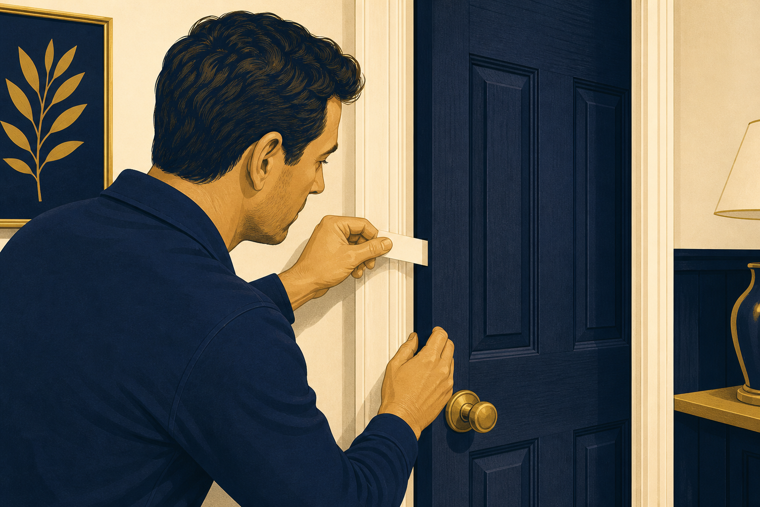 Locate the rub for sticking door