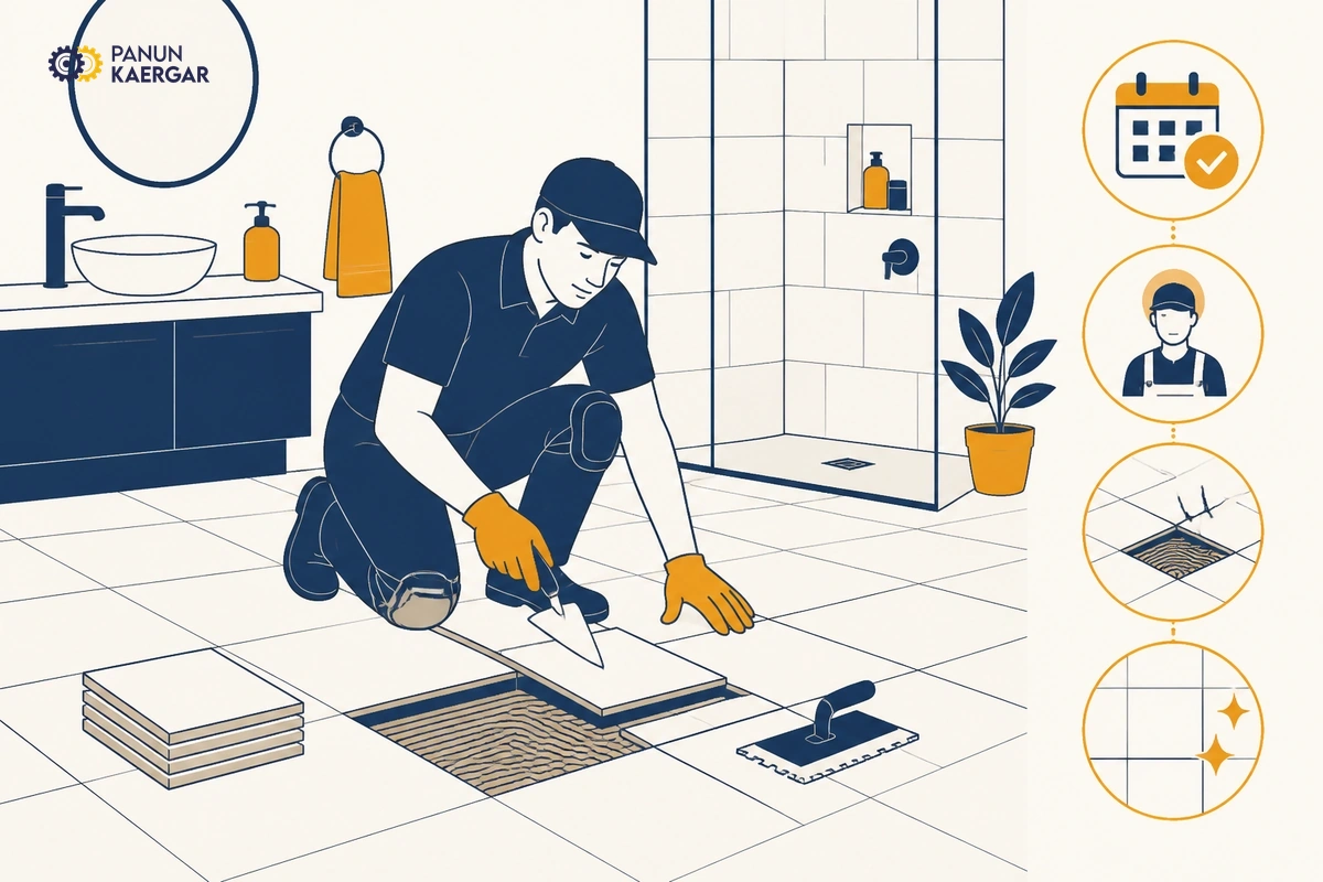 Book a mason for floor tile repair — A pro can assess screed damage, replace a run of tiles, and regrout properly without tu...