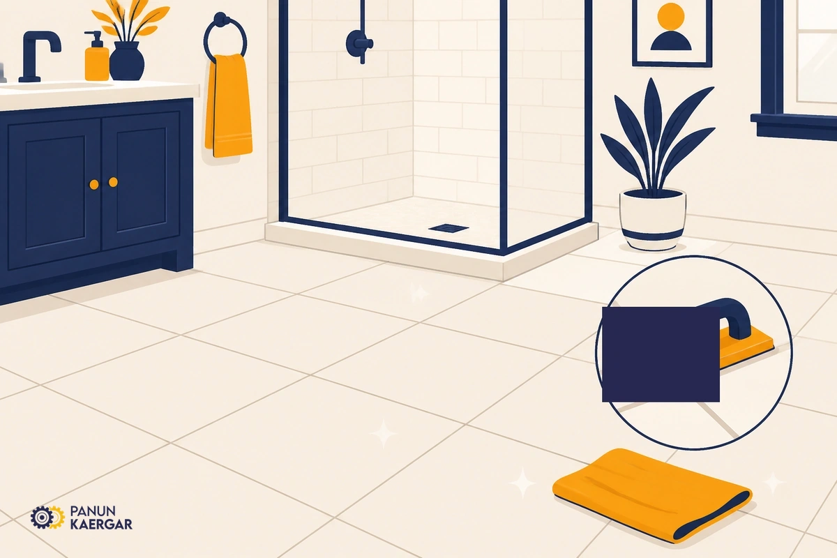 Simple prevention step for floor tile hollow or loose