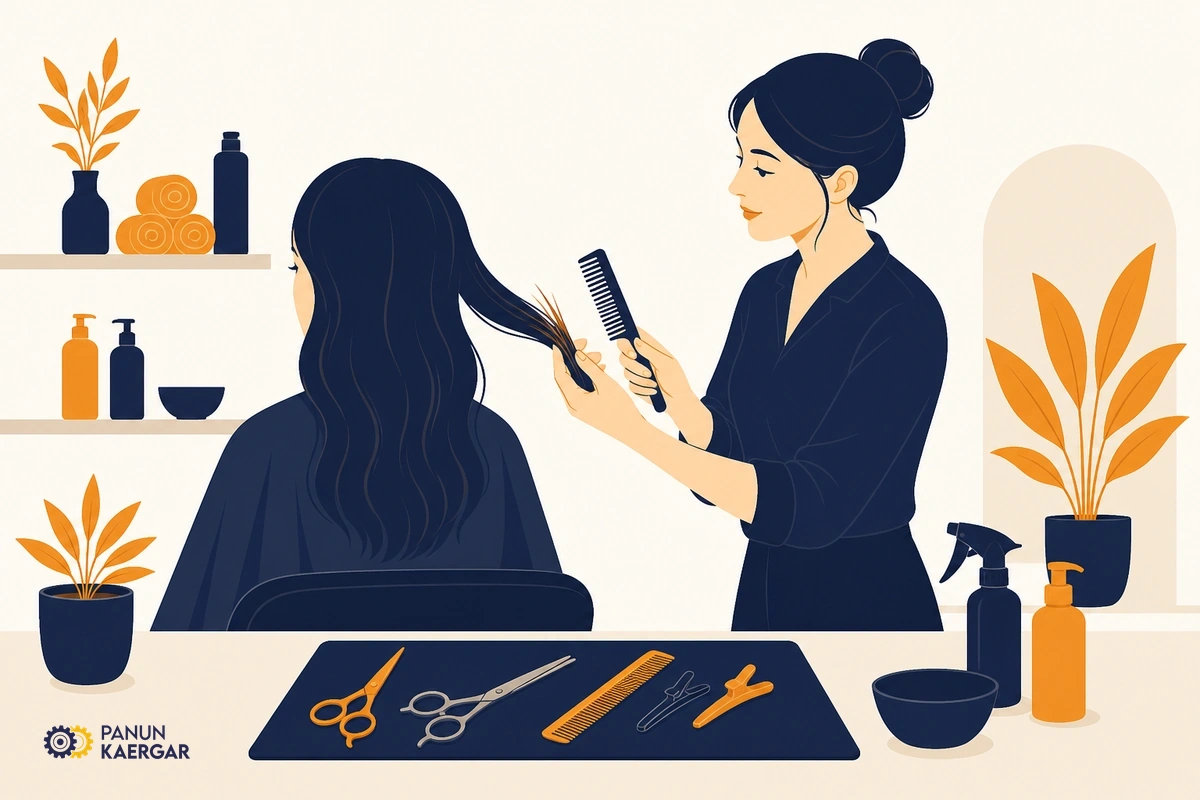 Book a salon hair care visit — A stylist can assess porosity, trim splitting ends, and plan a moisture treatment witho...