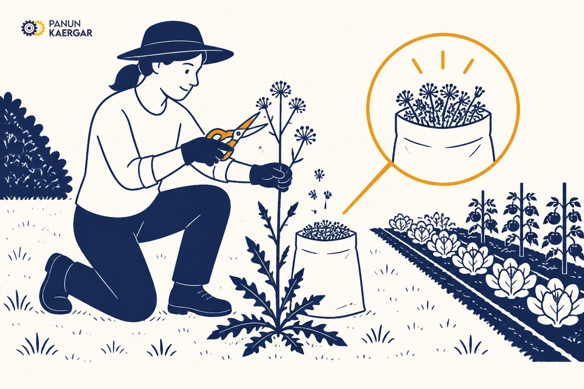 Cut seed heads first — Bag the heads before you disturb the plant so wind and the next mow do not sow a second...