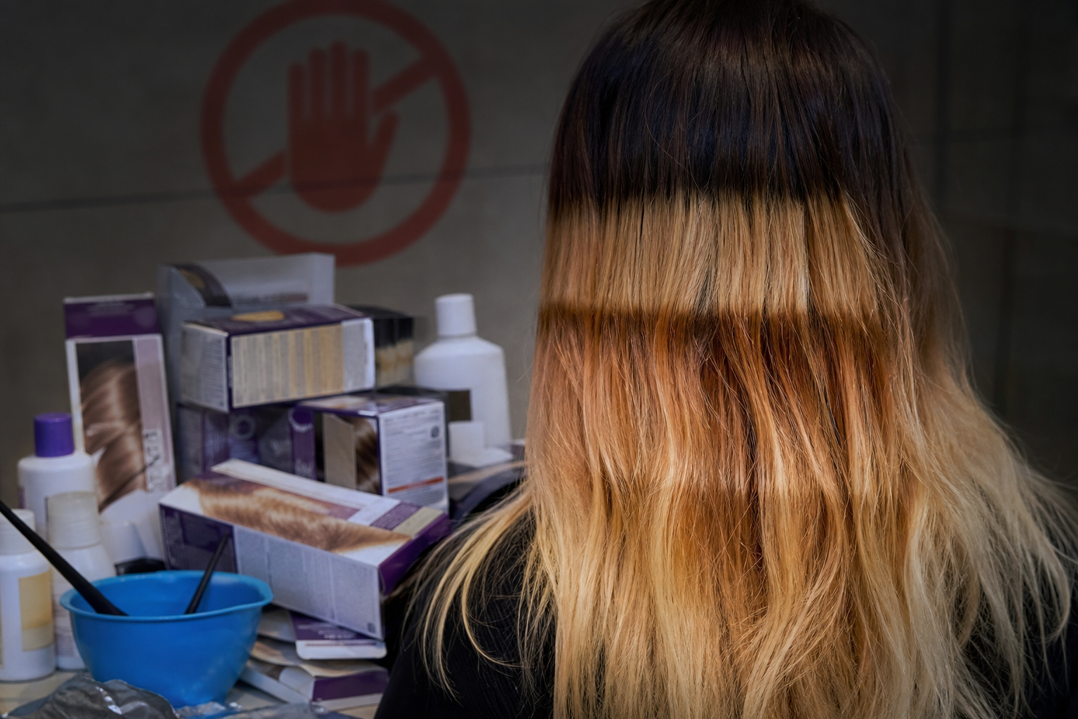 Uneven colour bands with home dye supplies