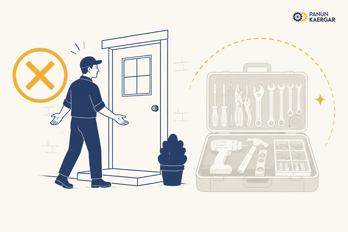 Prepared home-service partner arriving with correct tools for the assigned job