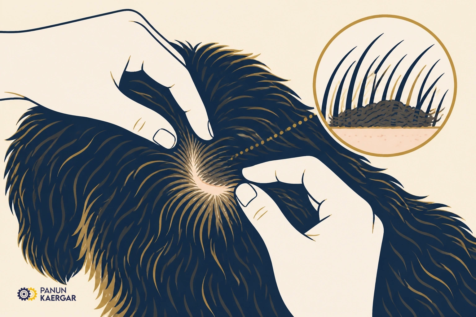 Look before you cut — Part the fur and check how close the mat sits to skin