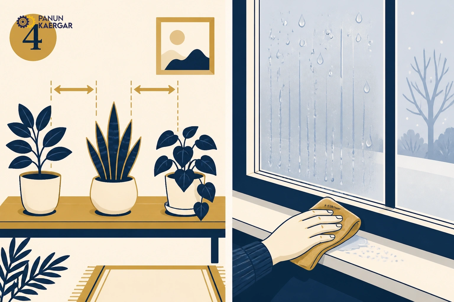 Improve airflow — Space pots and wipe condensation from cold window sills