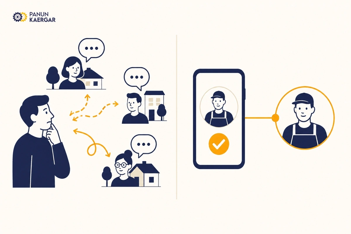 Finding a provider — Traditional: ask around, search groups, try saved numbers
