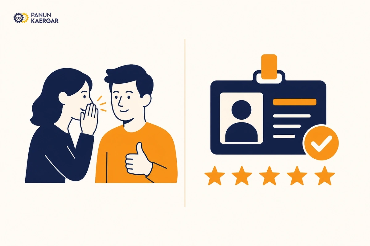 Trust and verification — Traditional: word of mouth only