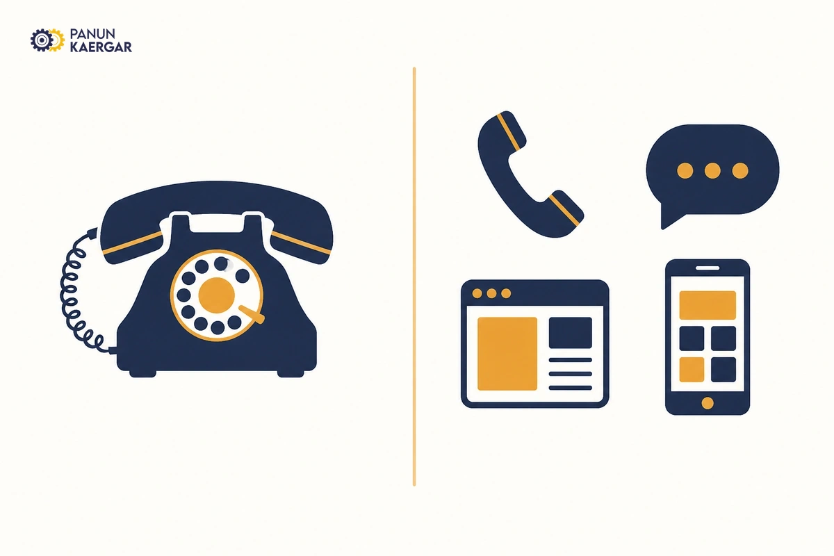 Booking channels — Traditional: usually one phone call