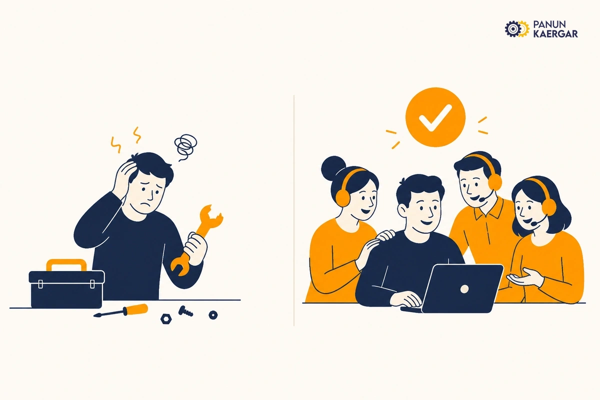 When things go wrong — Traditional: resolve alone with the worker