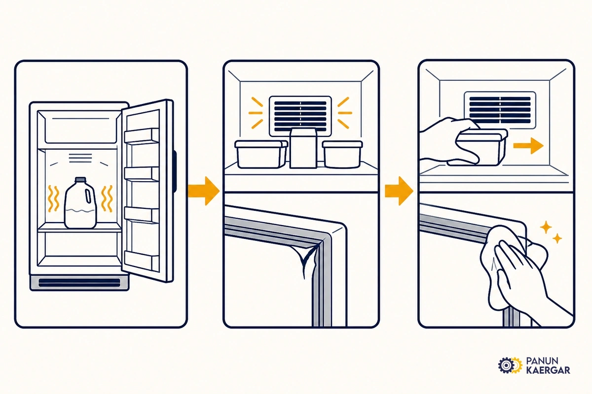 Diagnosis diagram for refrigerator not cooling