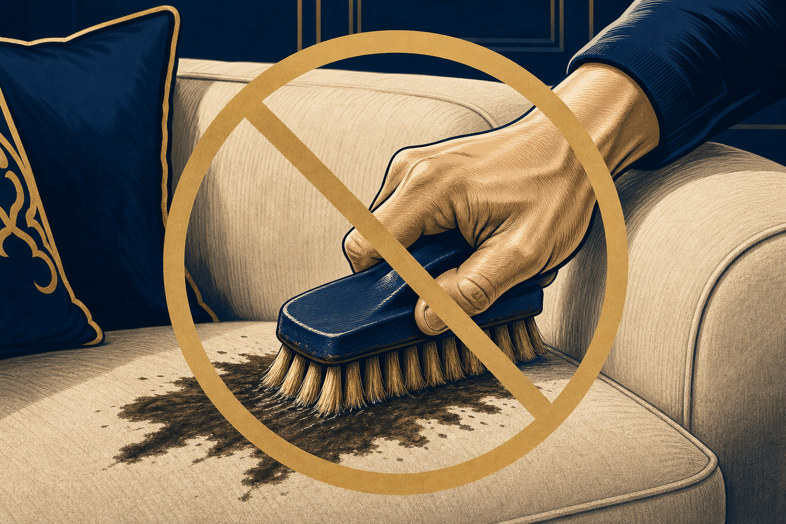 Unsafe shortcut to avoid when dealing with sofa stain or odour
