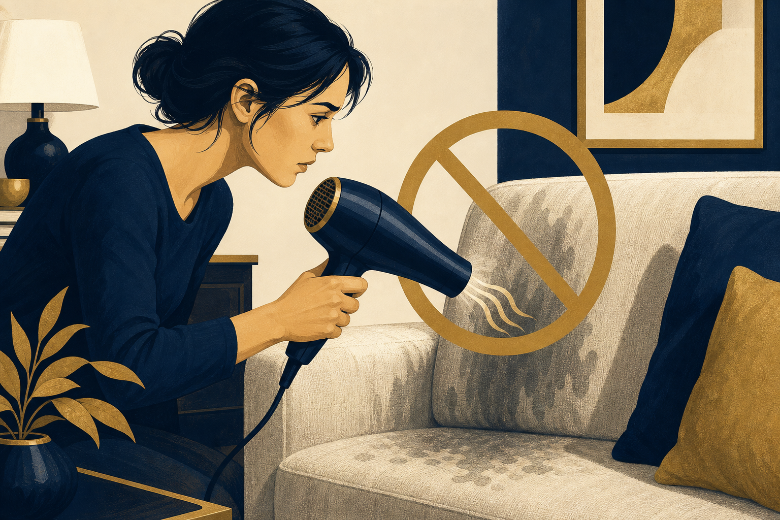 Unsafe shortcut to avoid when dealing with sofa stain or odour