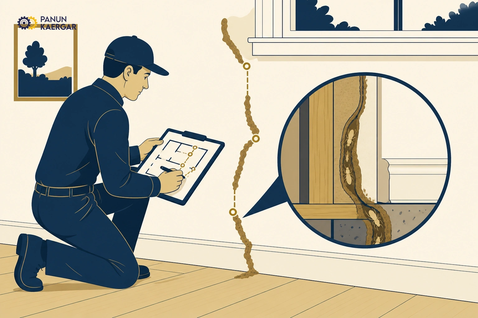 Book termite inspection — Treatment needs mapping the route and choosing the right method