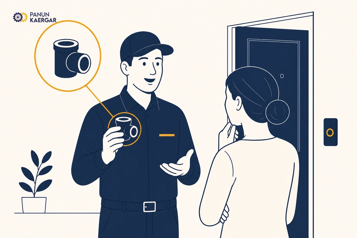 Material costs explained first — If a pipe, switch, filter, or consumable is required, the partner should explain the ad...