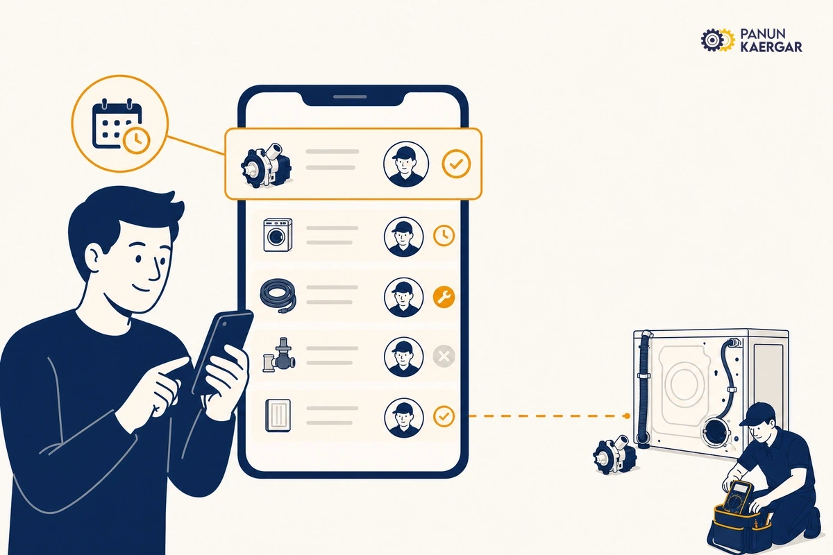 App booking history — App users keep a record of requests, assigned partners, and job status — useful if you ...