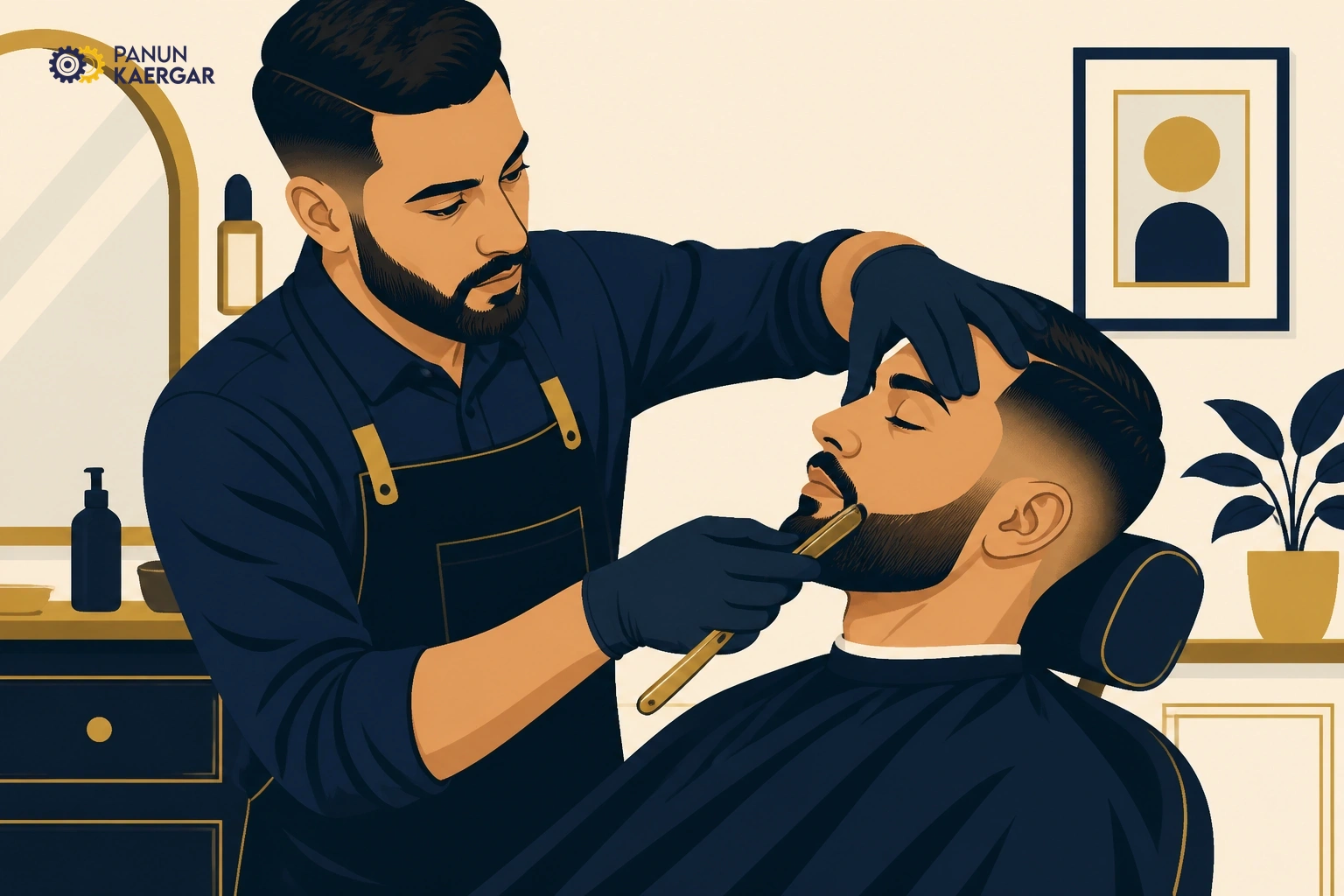 Visit a barber for shape — A professional line and fade can make uneven growth look intentional