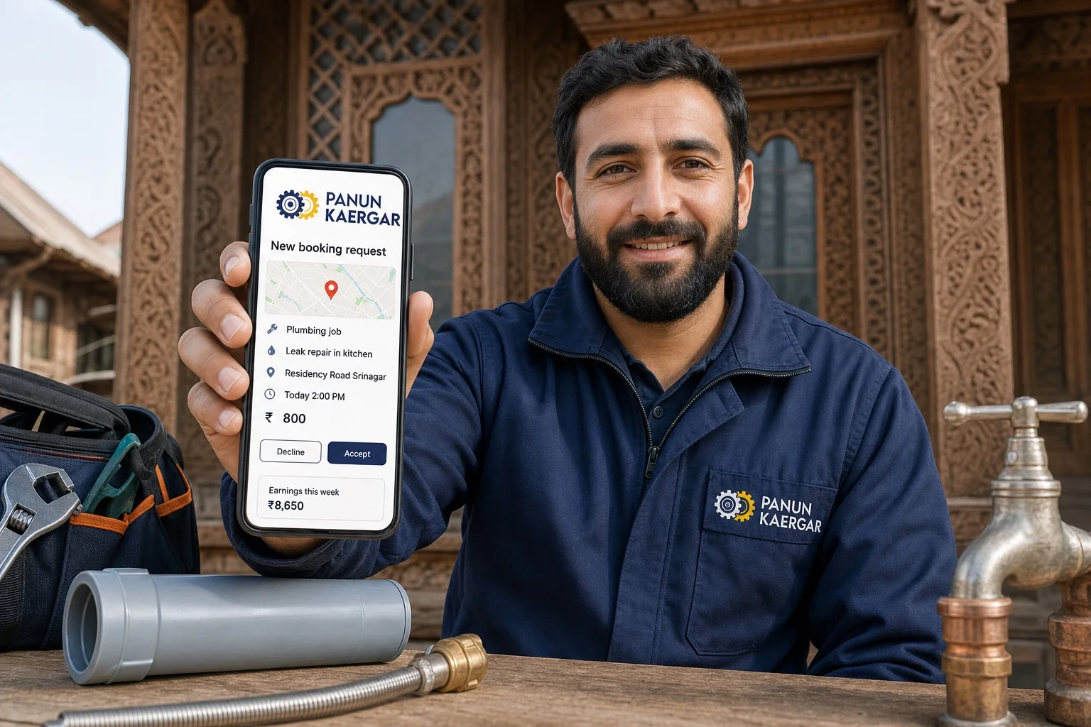 Partner fulfilling a Panun Kaergar customer job