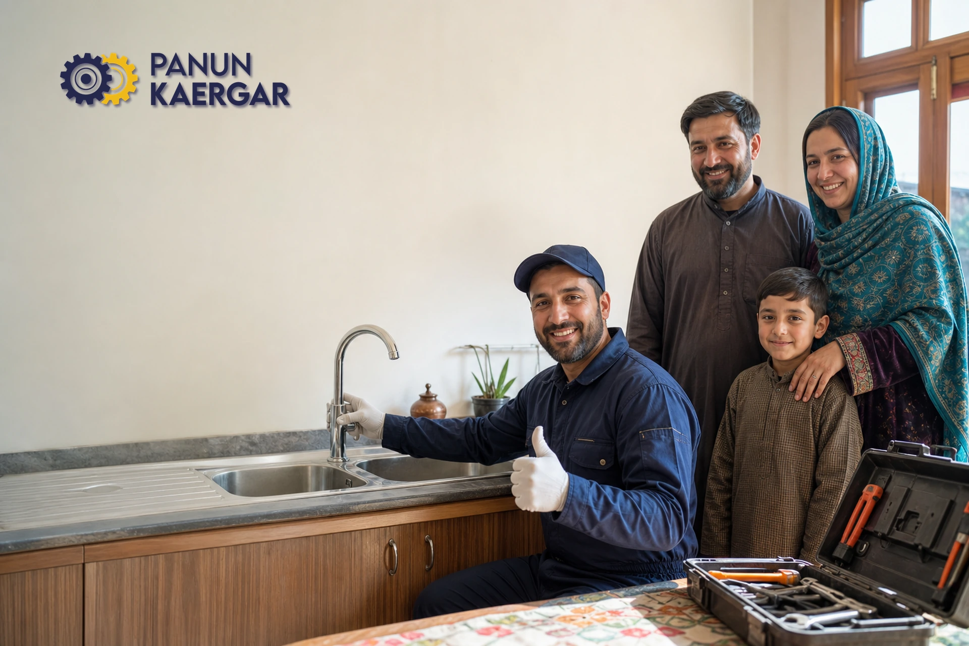 A completed home visit with a household in Kashmir